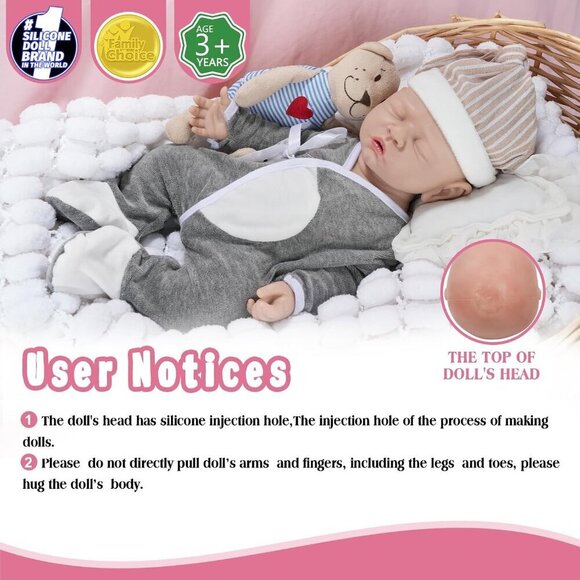 🆕 Brand New - 12-Inch Realistic Newborn Boy Anatomically Vinyl Body Reborn Baby - Picture 2 of 6
